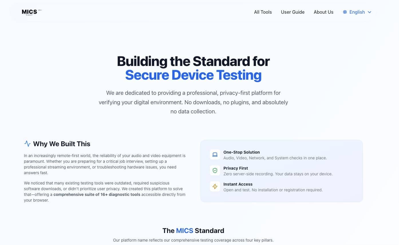 Micstest camera preview